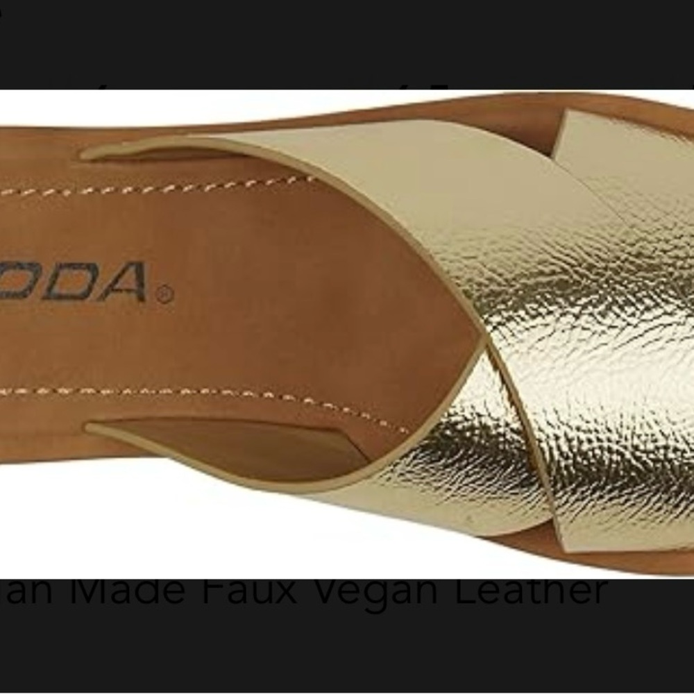 Soda Gold Flats with Textured Upper and Pointed Toe